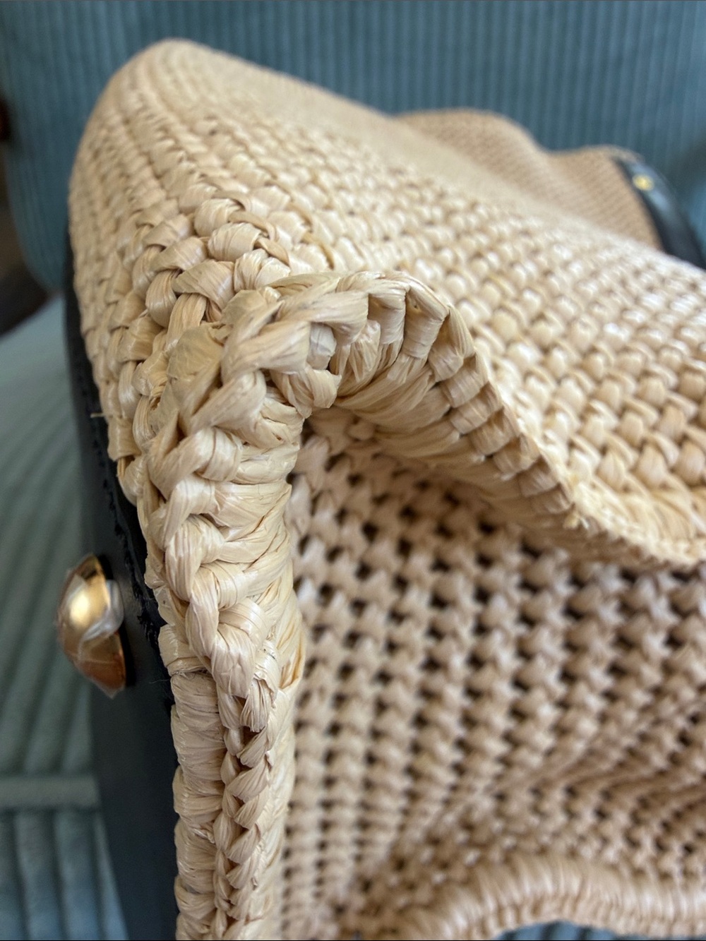 Fendi Peekaboo X-Tote - Beige Raffia - Medium - Picture 3 of 8